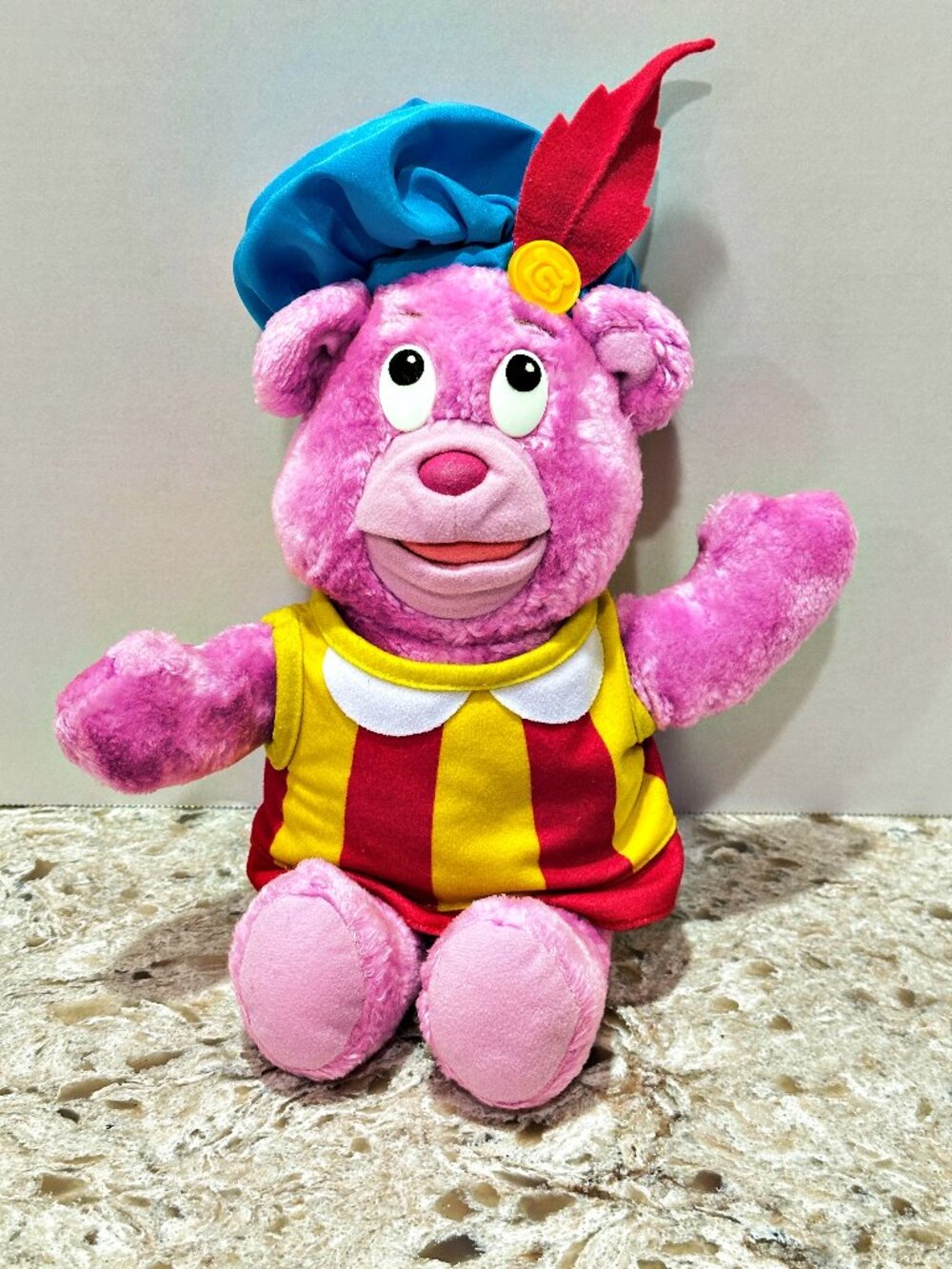 Vintage 1985 Disney Fisher Price Cubbi Gummi Bear Plush Cartoon Stuffed Toy 12"